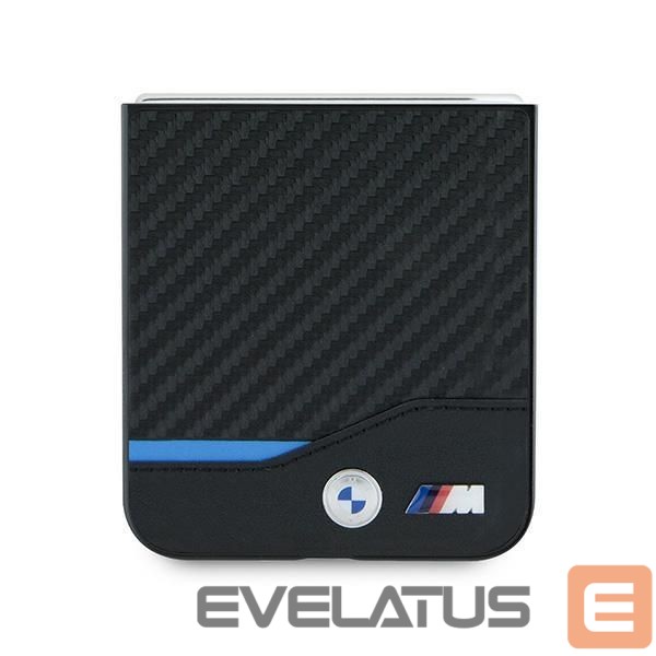 Чехол на заднюю панель BMW BMW Carbon Blue Line Case for Samsung Galaxy Z Flip 6 - Black