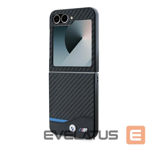 Чехол на заднюю панель BMW BMW Carbon Blue Line Case for Samsung Galaxy Z Flip 6 - Black