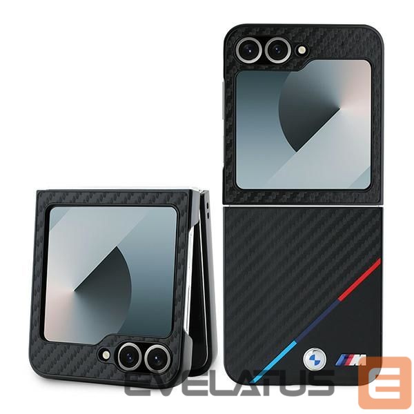 Чехол на заднюю панель BMW BMW Carbon Tricolor Case for Samsung Galaxy Z Flip 6 - Black