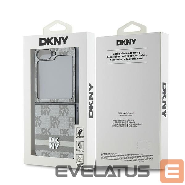 Чехол на заднюю панель DKNY DKNY Checkered Pattern Printed Stripes Case for Samsung Galaxy Z Flip 6 - Beige