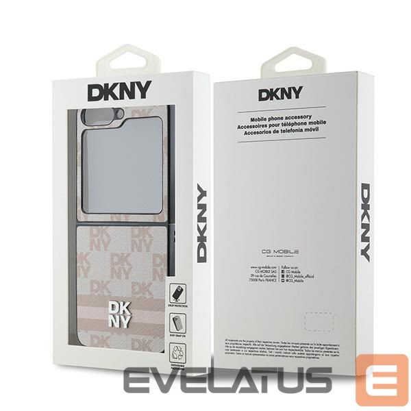 Чехол на заднюю панель DKNY DKNY Checkered Pattern Printed Stripes Case for Samsung Galaxy Z Flip 6 - Pink