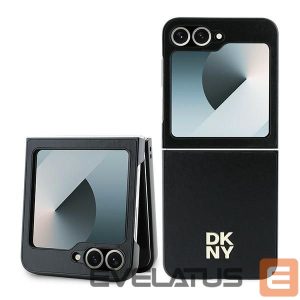 Чехол на заднюю панель DKNY  DKNY Leather Metal Stack Logo Case for Samsung Galaxy Z Flip 6 - Black 