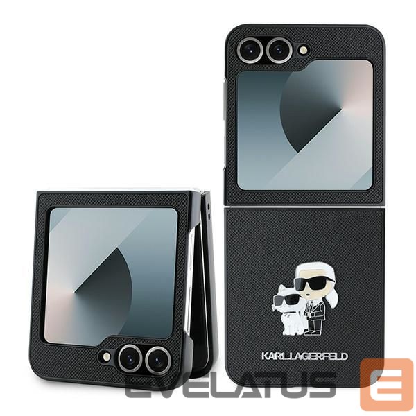 Чехол на заднюю панель Karl Lagerfeld Karl Lagerfeld Saffiano Metal Pin Case for Samsung Galaxy Z Flip 6 - Black
