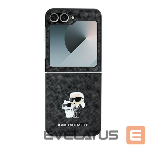 Чехол на заднюю панель Karl Lagerfeld Karl Lagerfeld Saffiano Metal Pin Case for Samsung Galaxy Z Flip 6 - Black