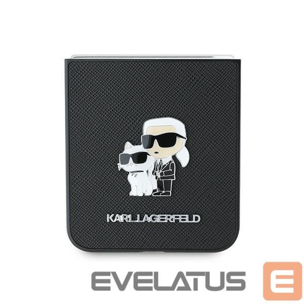 Чехол на заднюю панель Karl Lagerfeld Karl Lagerfeld Saffiano Metal Pin Case for Samsung Galaxy Z Flip 6 - Black