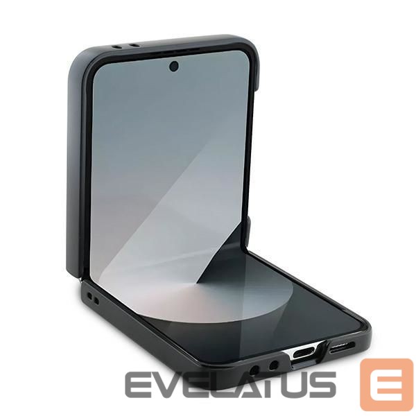 Чехол на заднюю панель Mercedes-Benz Mercedes Leather Wood Imitation MagSafe Case for Samsung Galaxy Z Flip 6 - Black