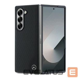 Чехол на заднюю панель Mercedes-Benz  Mercedes Leather Wood Imitation MagSafe Case for Samsung Galaxy Z Fold 6 - Black 