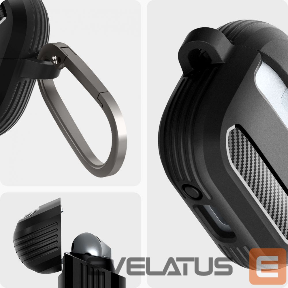 Чехол на заднюю панель Spigen Spigen Rugged Armor Samsung Galaxy Buds 3 / 3 Pro Case - Black