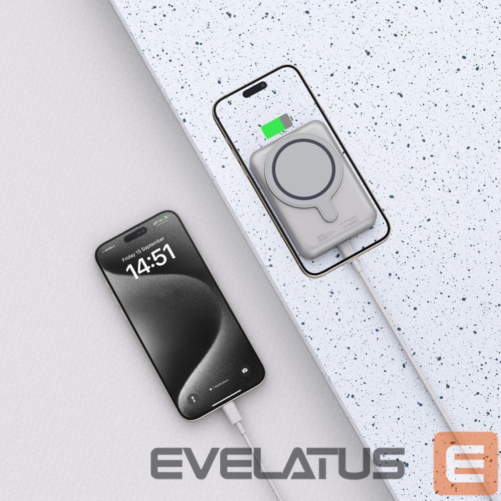 Другой аксессуар для телефона Tech-Protect Powerbank Tech-Protect PB11 LifeMag MagSafe 10000 mAh - titanium
