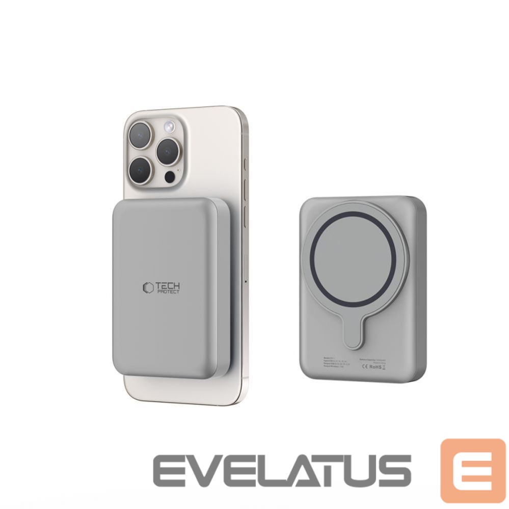 Другой аксессуар для телефона Tech-Protect Powerbank Tech-Protect PB11 LifeMag MagSafe 10000 mAh - titanium