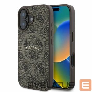 Чехол на заднюю панель Guess  Guess 4G Ring Classic Logo MagSafe iPhone 16 Case - Brown