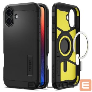 Чехол на заднюю панель Spigen  Spigen Tough Armor MagSafe case with stand for iPhone 16 - black 