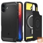 Чехол на заднюю панель Spigen  Spigen Rugged Armor MagSafe case for iPhone 16 - black 