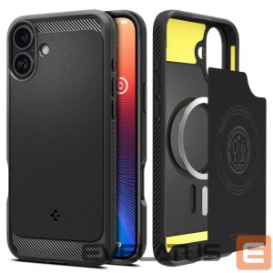 Чехол на заднюю панель Spigen  Spigen Rugged Armor MagSafe case for iPhone 16 - black 