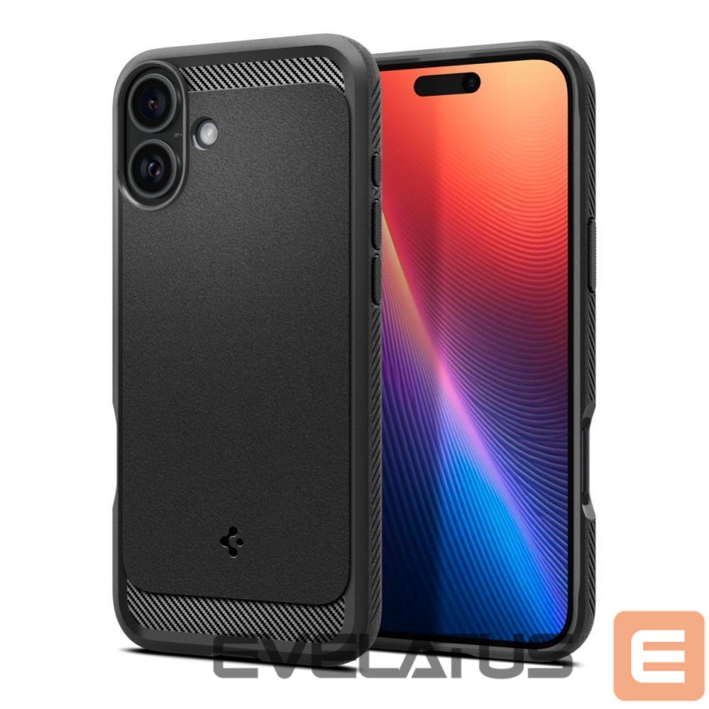 Чехол на заднюю панель Spigen Spigen Rugged Armor MagSafe case for iPhone 16 - black