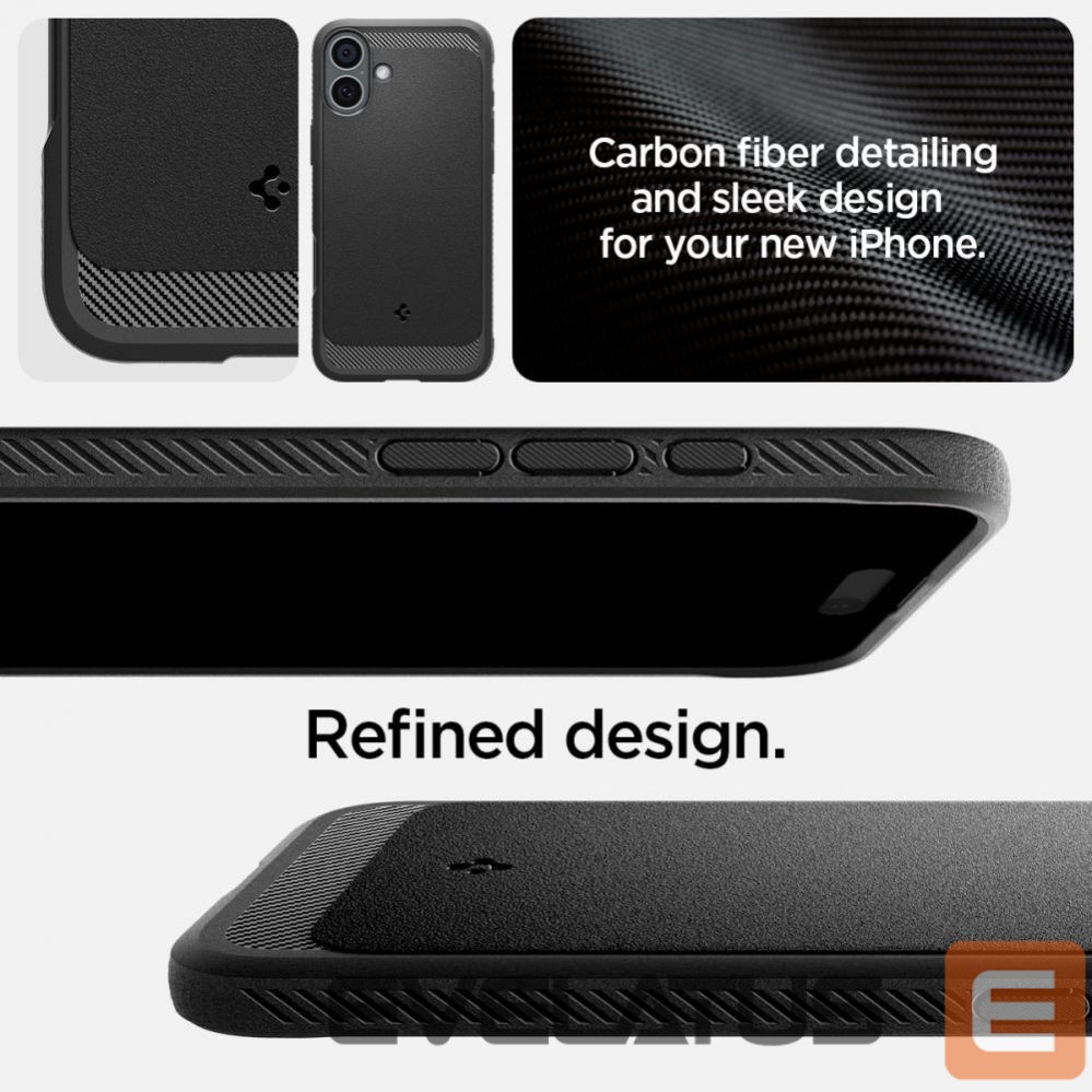 Чехол на заднюю панель Spigen Spigen Rugged Armor MagSafe case for iPhone 16 - black