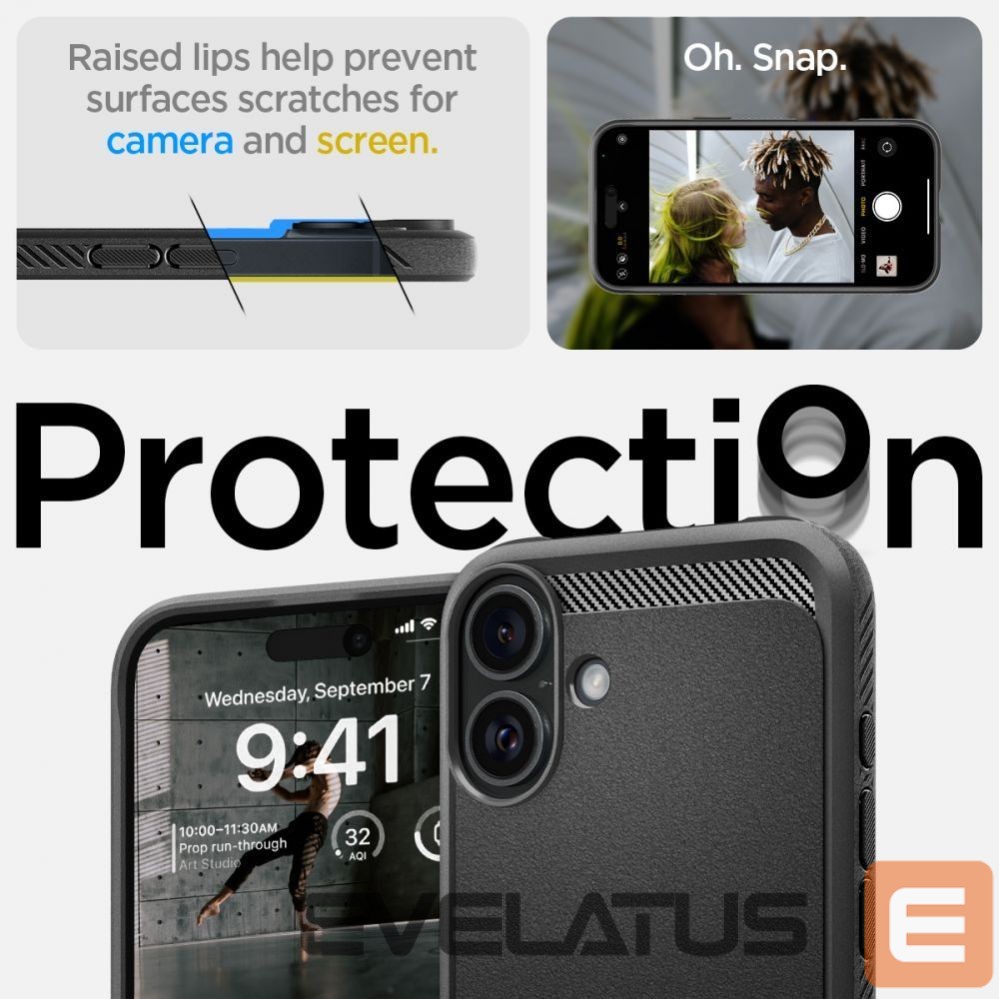 Чехол на заднюю панель Spigen Spigen Rugged Armor MagSafe case for iPhone 16 - black