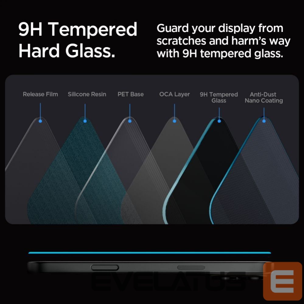 Защитное стекло Spigen Spigen Glas.tR EZ Fit Privacy Tempered Glass for iPhone 16 Pro / 17 / 17 Pro - 2 pcs.