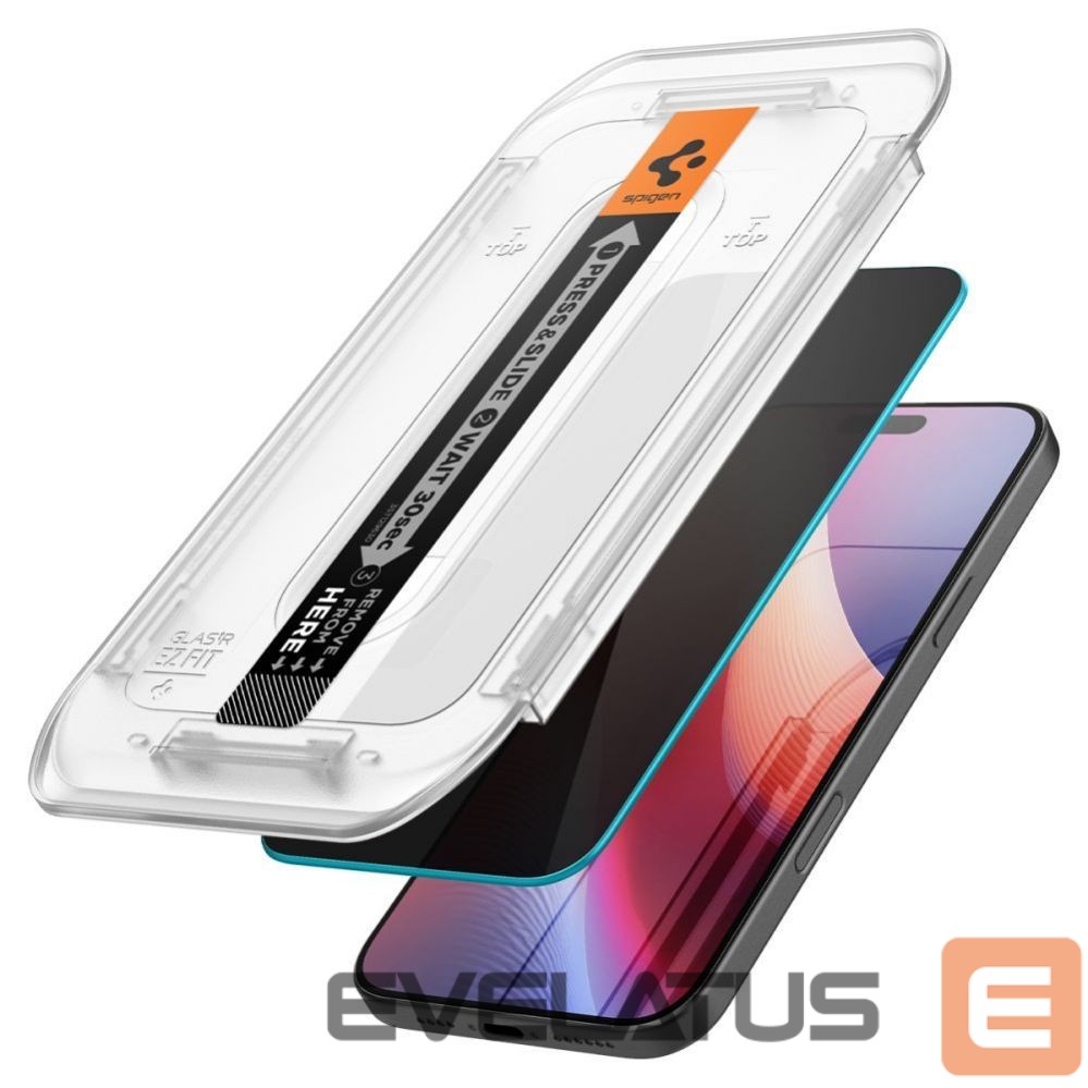 Защитное стекло Spigen Spigen Glas.tR EZ Fit Privacy Tempered Glass for iPhone 16 Pro / 17 / 17 Pro - 2 pcs.
