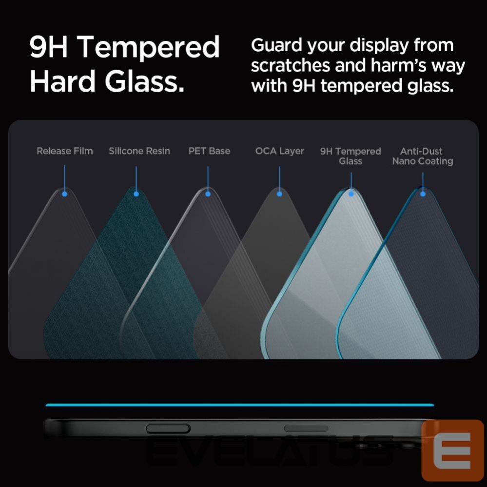 Защитное стекло Spigen - Spigen Glas.tR EZ Fit Tempered Glass for iPhone 16 Pro / 17 / 17 Pro - 2 pcs.