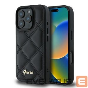 Другой аксессуар для телефона Guess  Guess Quilted Metal Logo iPhone 16 Pro Case - Black 