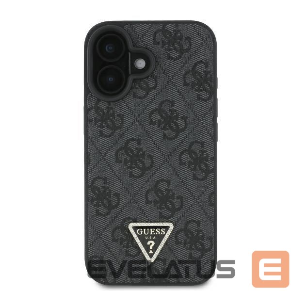 Другой аксессуар для телефона Guess Guess Leather Metal Logo Strass Crossbody Case for iPhone 16 - Black