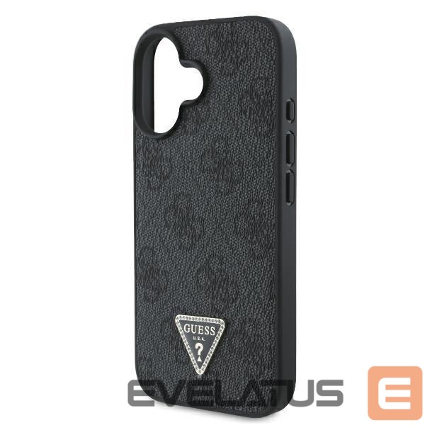 Другой аксессуар для телефона Guess Guess Leather Metal Logo Strass Crossbody Case for iPhone 16 - Black