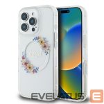 Другой аксессуар для телефона Guess  Guess IML Flowers Wreath MagSafe Case for iPhone 16 Pro - Clear 