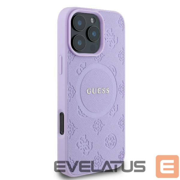 Другой аксессуар для телефона Guess Guess Saffiano Peony Classic Logo MagSafe iPhone 16 Pro Max Case - Purple