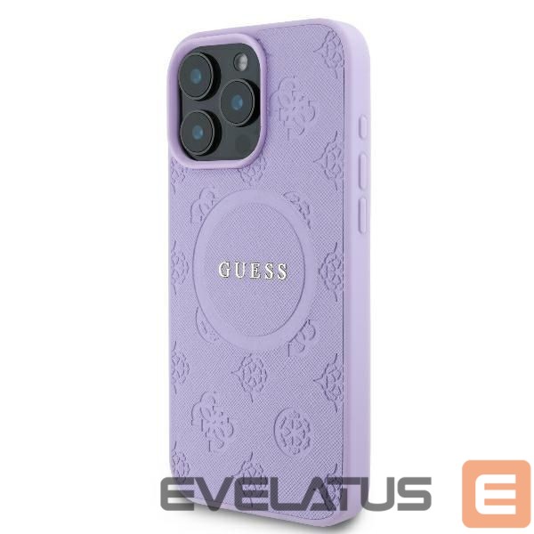 Другой аксессуар для телефона Guess Guess Saffiano Peony Classic Logo MagSafe iPhone 16 Pro Max Case - Purple