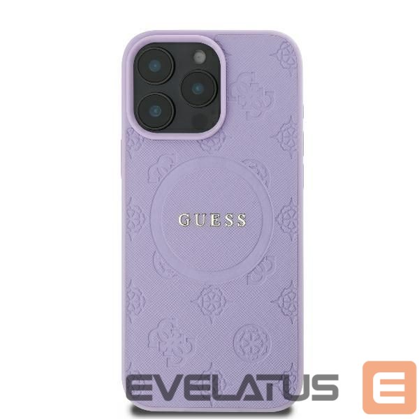 Другой аксессуар для телефона Guess Guess Saffiano Peony Classic Logo MagSafe iPhone 16 Pro Max Case - Purple