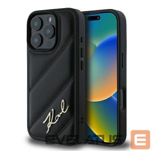 Другой аксессуар для телефона Karl Lagerfeld Apple iPhone 16 Pro Quilted Signature Case Black