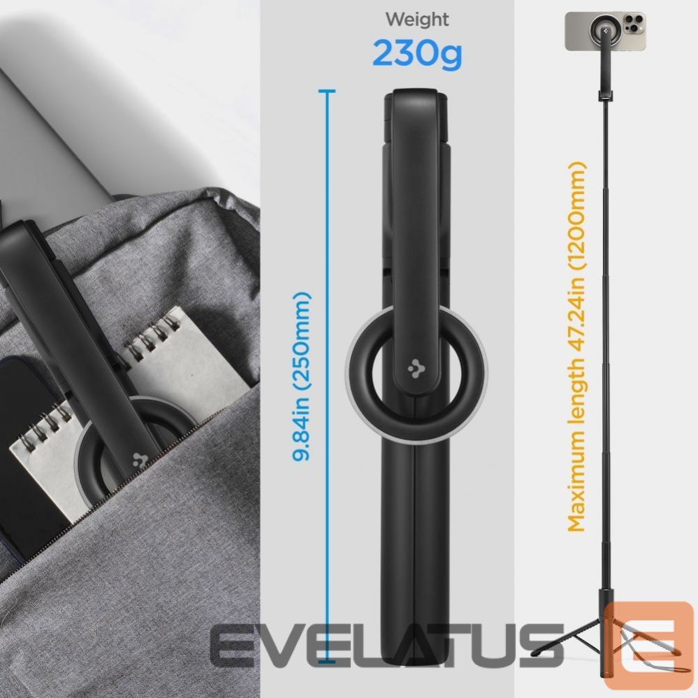 Другой аксессуар для телефона Spigen Selfie stick Spigen S580W MagSafe Bluetooth with tripod - black