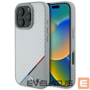 Другой аксессуар для телефона BMW  BMW M Carbon Tricolor Line MagSafe Case for iPhone 16 Pro - Gray 
