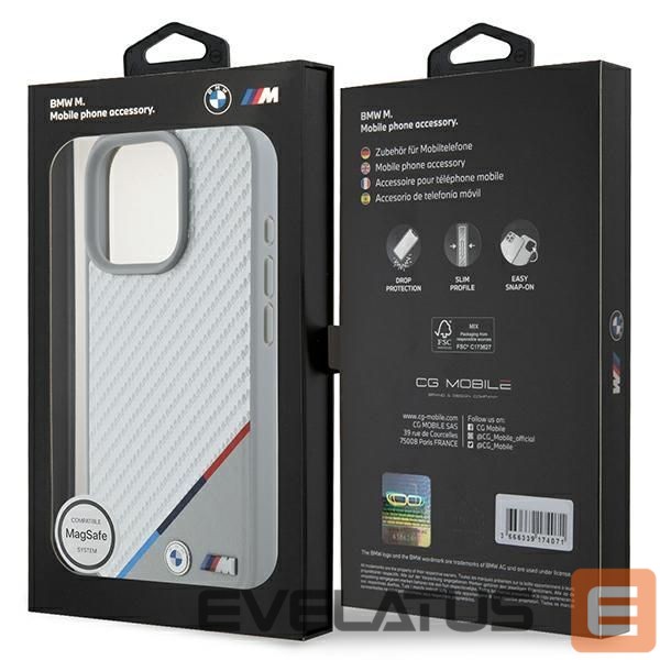 Другой аксессуар для телефона BMW BMW M Carbon Tricolor Line MagSafe Case for iPhone 16 Pro - Gray