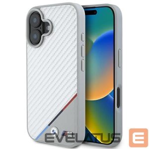 Другой аксессуар для телефона BMW  BMW M Carbon Tricolor Line MagSafe iPhone 16 Case - Gray 