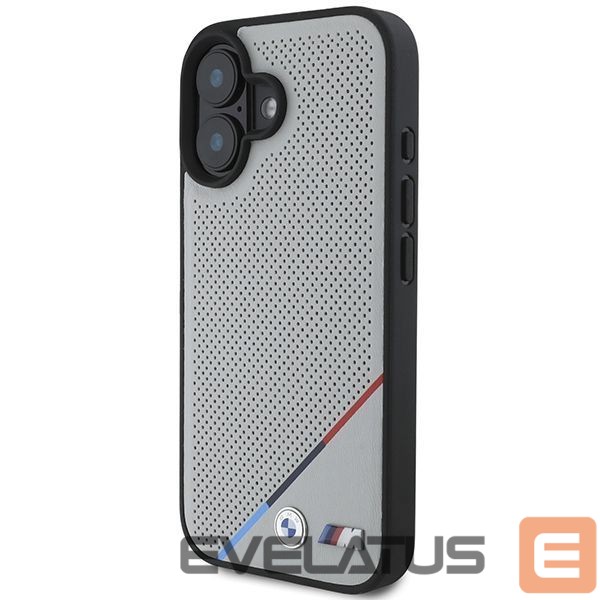 Другой аксессуар для телефона BMW BMW M Perforated Tricolor Line MagSafe iPhone 16 Case - Gray