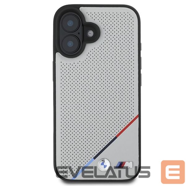 Другой аксессуар для телефона BMW BMW M Perforated Tricolor Line MagSafe iPhone 16 Case - Gray