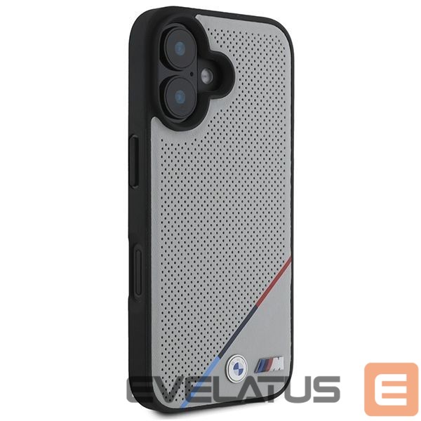 Другой аксессуар для телефона BMW BMW M Perforated Tricolor Line MagSafe iPhone 16 Case - Gray