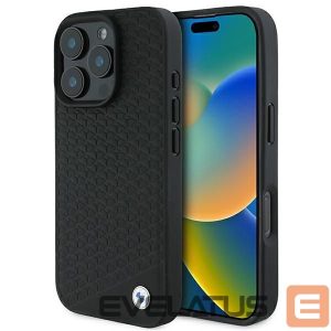 Другой аксессуар для телефона BMW  BMW Signature Leather Diamond Metal Logo MagSafe Case for iPhone 16 Pro Max - Black 
