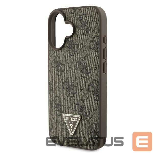 Другой аксессуар для телефона Guess Guess Leather Metal Logo Strass Crossbody Case for iPhone 16 - Brown
