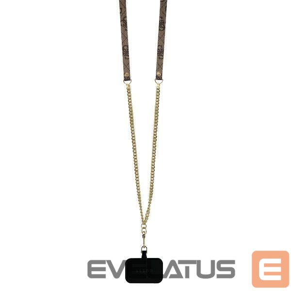Другой аксессуар для телефона Guess Guess Leather Metal Logo Strass Crossbody Case for iPhone 16 - Brown