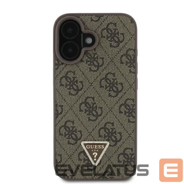 Другой аксессуар для телефона Guess Guess Leather Metal Logo Strass Crossbody Case for iPhone 16 - Brown