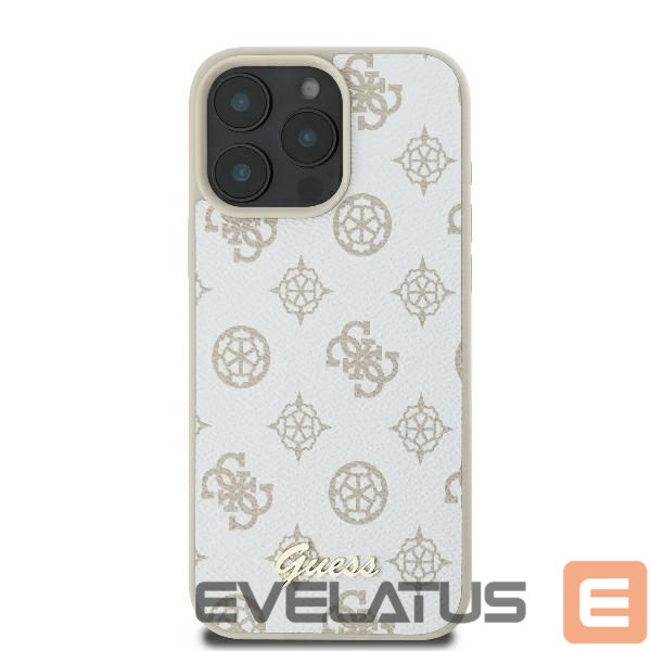 Другой аксессуар для телефона Guess Guess Peony Script Logo MagSafe iPhone 16 Pro Case - White
