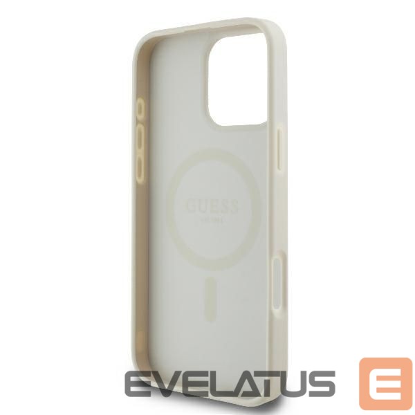 Другой аксессуар для телефона Guess Guess Peony Script Logo MagSafe iPhone 16 Pro Case - White