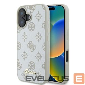 Другой аксессуар для телефона Guess  Guess Peony Script Logo MagSafe iPhone 16 Case - White
