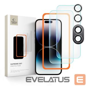 Другой аксессуар для телефона Tech-Protect  Tech-Protect Supreme Set tempered glass for iPhone 16 - transparent (3 pcs.) 