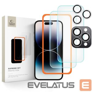 Другой аксессуар для телефона Tech-Protect  Tech-Protect Supreme Set Tempered Glass for iPhone 16 Pro Max - Transparent (3 pcs.) 