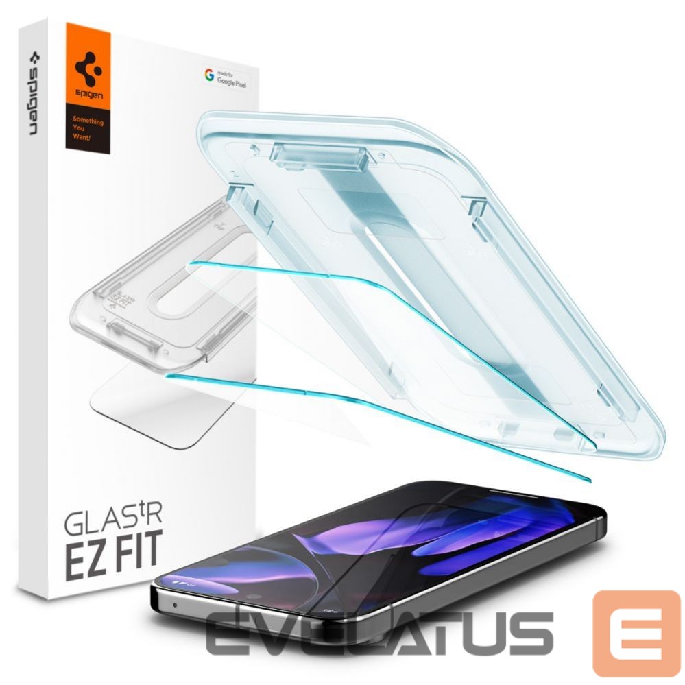 Другой аксессуар для телефона Spigen Spigen Glas.tR EZ Fit Tempered Glass with Applicator for Google Pixel 10 / 10 Pro / 9 / 9 Pro (2 pcs.)
