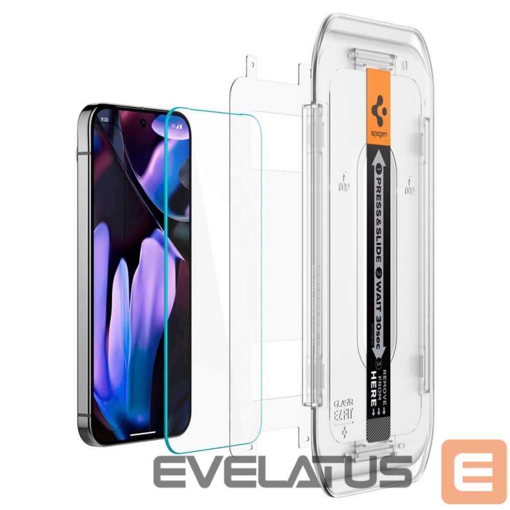 Другой аксессуар для телефона Spigen Spigen Glas.tR EZ Fit Tempered Glass with Applicator for Google Pixel 10 / 10 Pro / 9 / 9 Pro (2 pcs.)